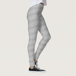 Leggings Patrón sin soldadura de líneas grises inclinadas m