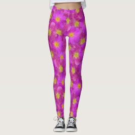 Leggings Patrón sin soldadura de Rosa salvaje