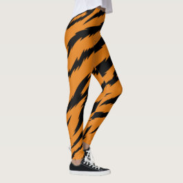 Leggings Patrón sin soldadura de tiras de tigre - 2