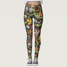 Leggings Patrón sin soldadura del suelo del bosque