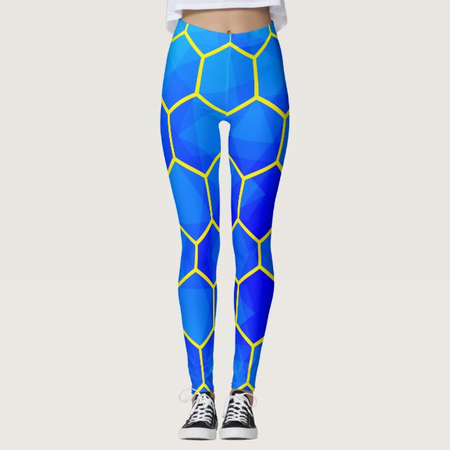 Leggings Patrón sin soldadura geométrico exagerado (Anverso)