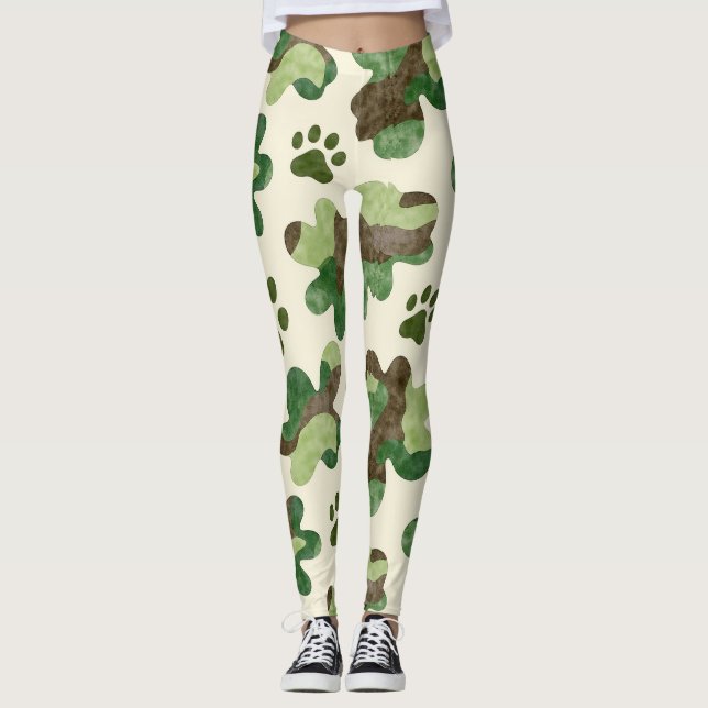 Leggings Patrón singularísimo del camuflaje animal (Anverso)