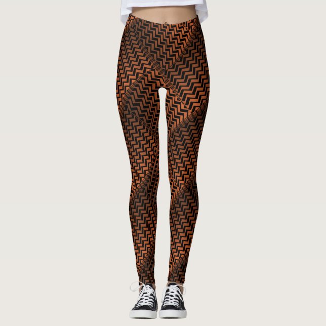 Leggings Patrón Socialite Wild Bronze Zig Zag (Anverso)