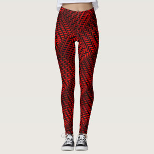Leggings Patrón Socialite Wild Red Zig Zag