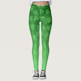 Leggings Patrón sombrío verde del Día de San Patricio