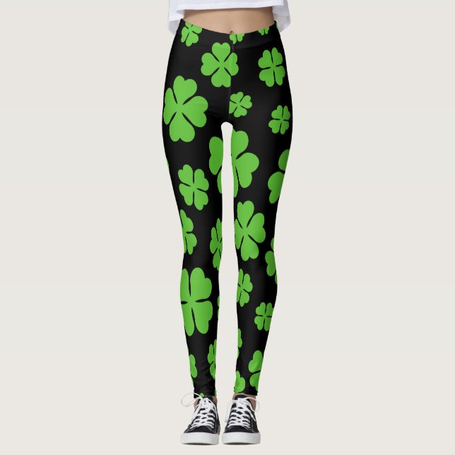 Leggings Patrón St. Patrick Clover (Anverso)