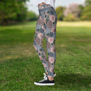 Leggings Patrón suave de peones silenciados con su propia c
