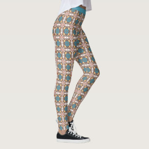 Leggings Patrón Sudoeste Azul Khaki Yoga