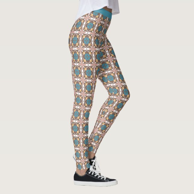 Leggings Patrón Sudoeste Azul Khaki Yoga (Derecha)