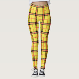 Leggings Patrón Tartán amarillo