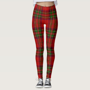 Leggings Patrón Tartán de placas rojas