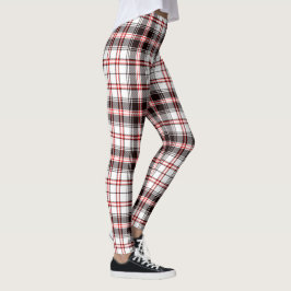 Leggings Patrón Tartán rojo y negro