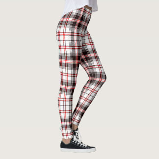 Leggings Patrón Tartán rojo y negro
