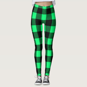 Leggings Patrón Tartán Verde