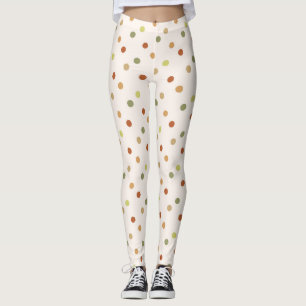 Leggings Patrón terroso de lunares boho