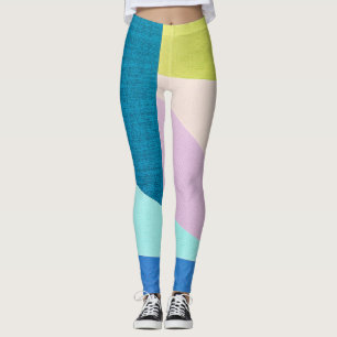 Leggings Patrón textil de formas geométricas abstractas 