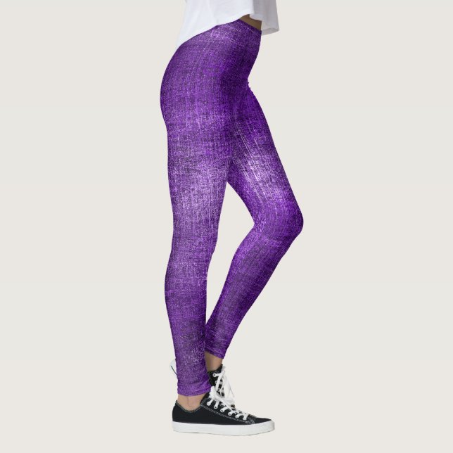 Leggings Patrón texturizado morado angustiado (Derecha)