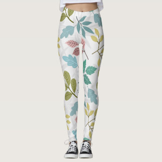 Leggings Patrón transparente de hoja