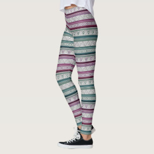 Leggings patrón tribal étnico geométrico de indio americano
