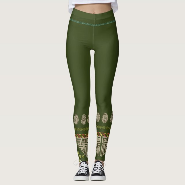 Leggings Patrón Tribal Étnico y Cultural | Boho Chic yoga (Anverso)