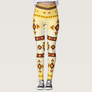 Leggings Patrón tribal geométrico: impresión tribal negrita