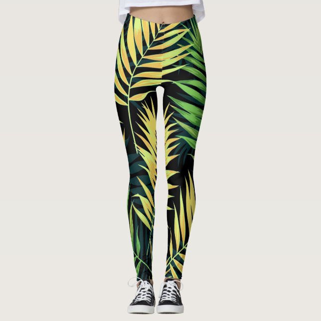 Leggings Patrón tropical (Anverso)