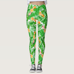 Leggings Patrón tropical, colibríes II