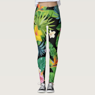 Leggings Patrón tropical sin soldadura Palm de piña