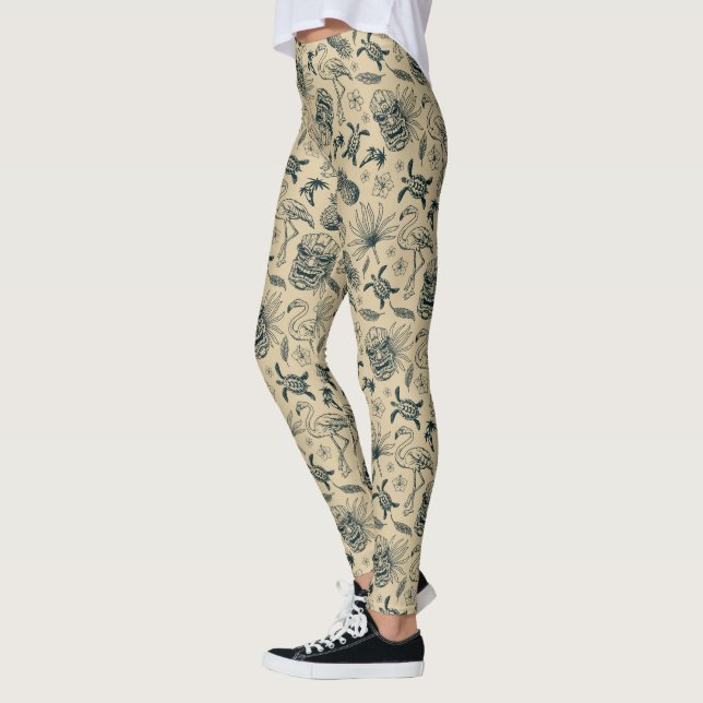 Leggings Patrón tropical vintage (Izquierda)