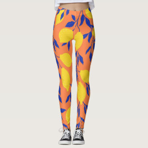 Leggings Patrón tropical vintage de Lemones estilizados