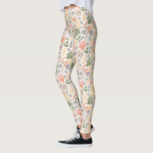 Leggings Patrón vegetal de los jardines de cocina
