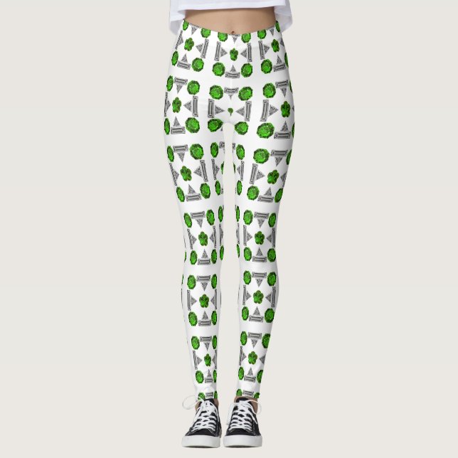 Leggings Patrón verde (Anverso)