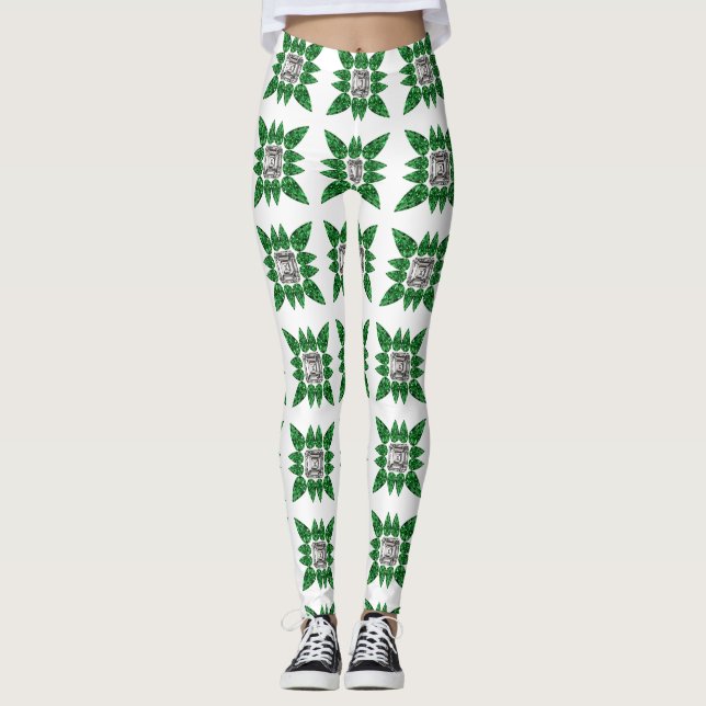 Leggings Patrón verde (Anverso)