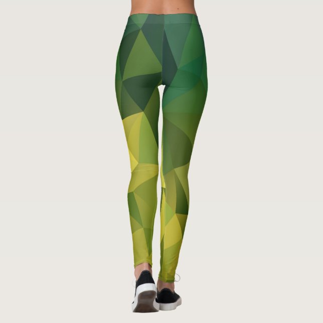 Leggings Patrón verde amarillo (Reverso)