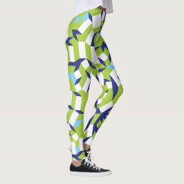 Leggings Patrón verde limón
