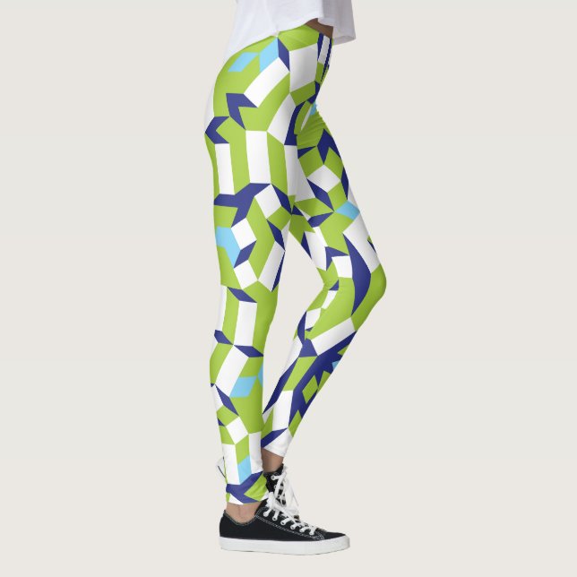 Leggings Patrón verde limón (Derecha)