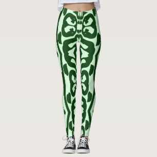 Leggings Patrón verde sin fisuras "Ratti_Creative_Arts"