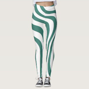 Leggings Patrón verde y blanco