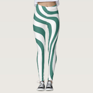 Leggings Patrón verde y blanco