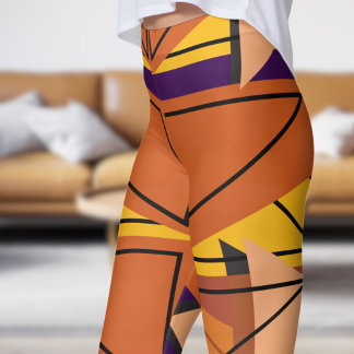 Leggings Patrón violento oscuro morado del mosaico