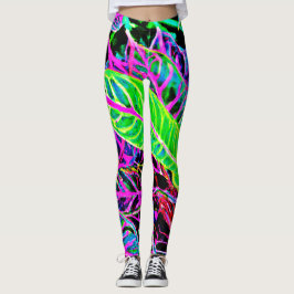 Leggings Patrón Vivid Foliage Elegance