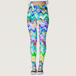 Leggings Patrón Zig Zag de ondas múltiples de Guay