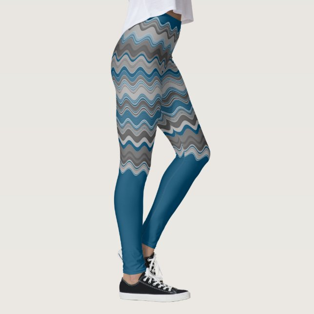 Leggings Patrón Zigzag Gris Gris Gris Gris Blue Ocean (Derecha)