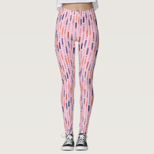 Leggings Patronadas de velas de cumpleaños rosadas de bonit