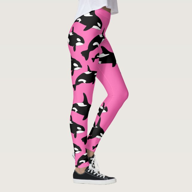 Leggings Patronato de ballena asesina de orca caliente (Derecha)