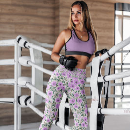 Leggings Patronato de Floral Blanca Lavender | Piernas