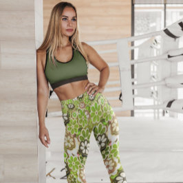 Leggings Patronato floral Hippie Lime Flotante | Piernas