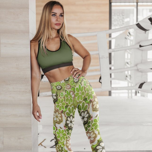 Leggings Patronato floral Hippie Lime Flotante | Piernas (Subido por el creador)