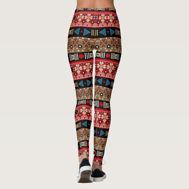 Leggings Patrones africanos, patrón oriental (Reverso)