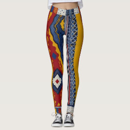 Leggings Patrones audaces para un mosaico dinámico de aspec